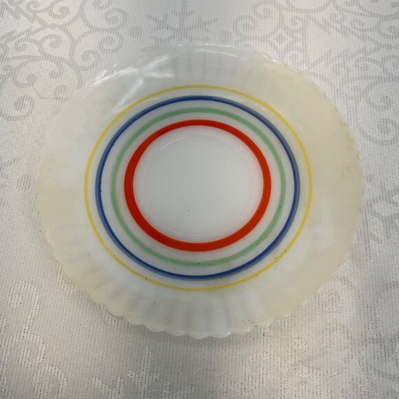 MacBeth-Evans Monax Petalware cup and saucer Rainbow - Picture 6 of 7